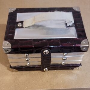 Silver and Brown Makeup Box